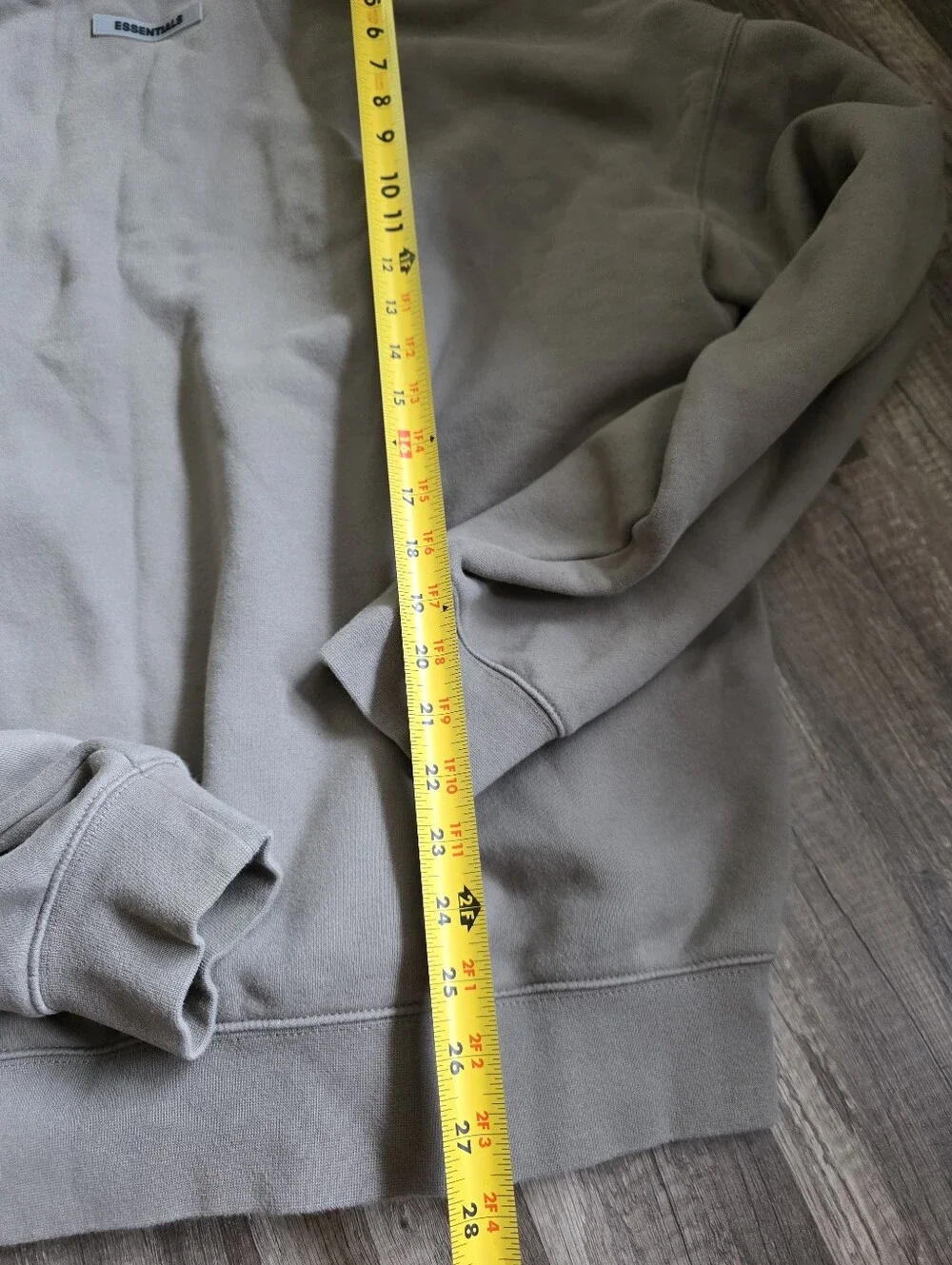 FEAR OF GOD taupeEssentials Men's Zip-Up Sweatshirt Light Gray Y2K Streetwear XL
